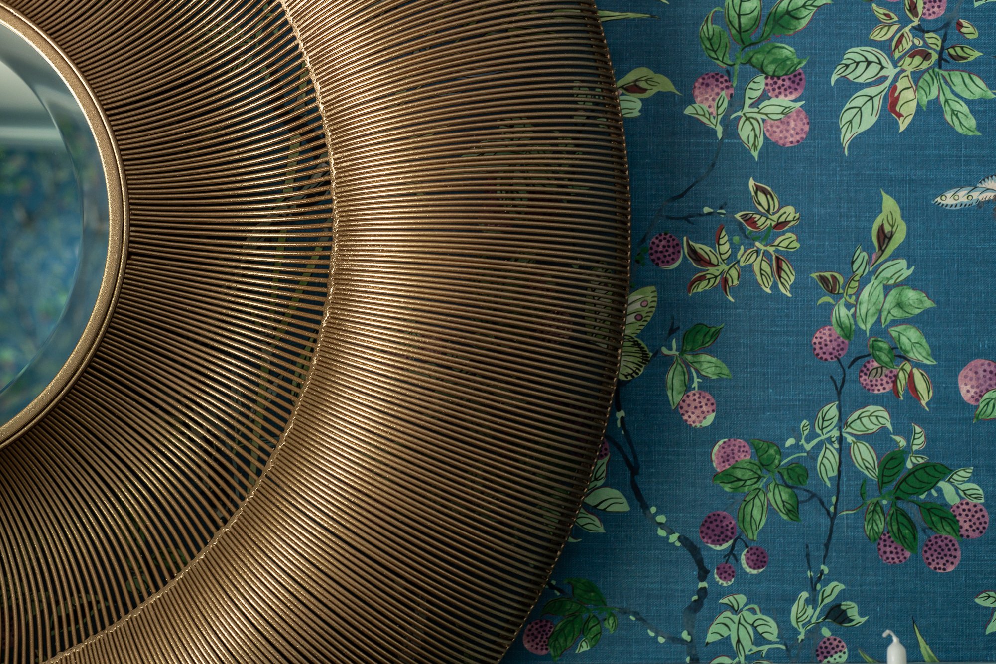 Playful, whimsical interior design with layered textures in the Old Acres Whimsy project by Melissa’s Designs.