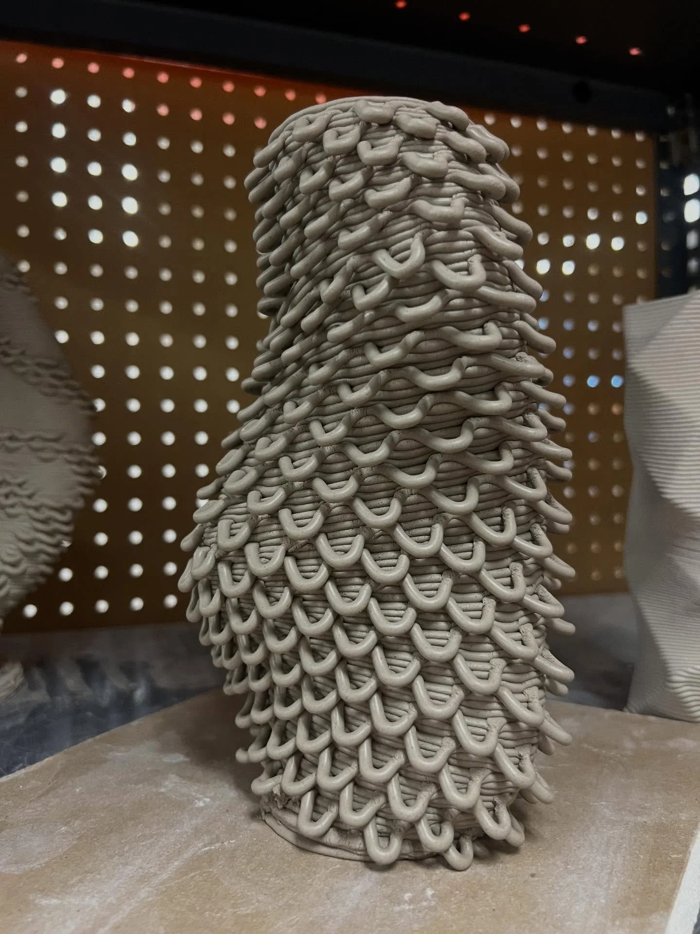 Funky little vase made with rhinos parametric modeling software grasshopper!