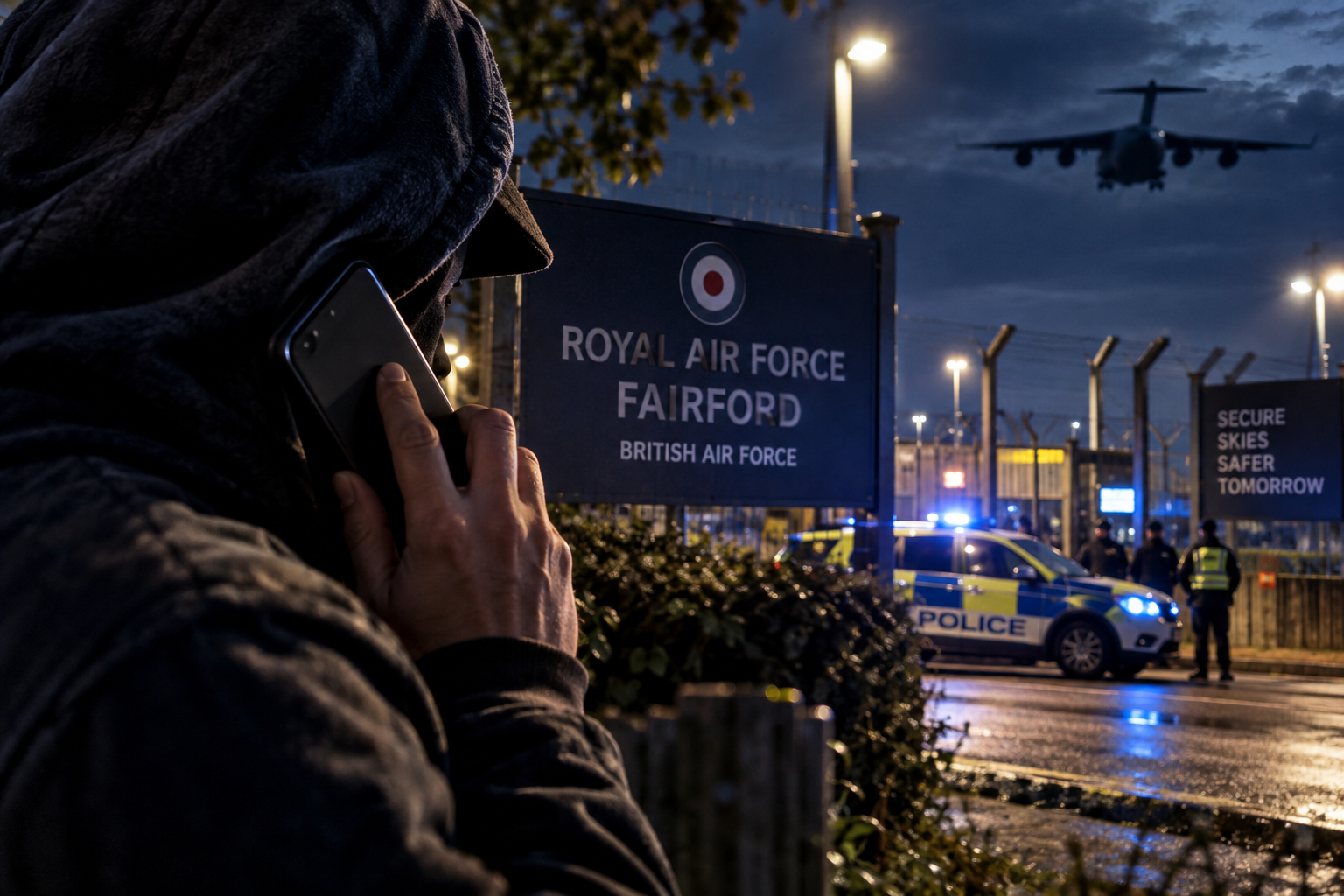 RAF Fairford Investigation Deepens As Suspect’s Own 999 Call Emerges