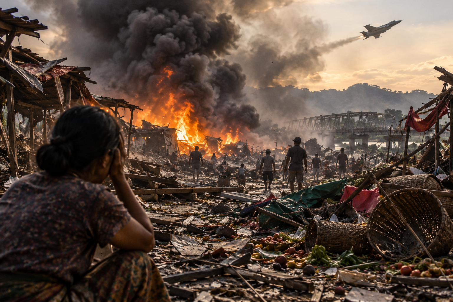 A Market Became A Killing Ground: At Least 33 Dead In Myanmar Airstrike