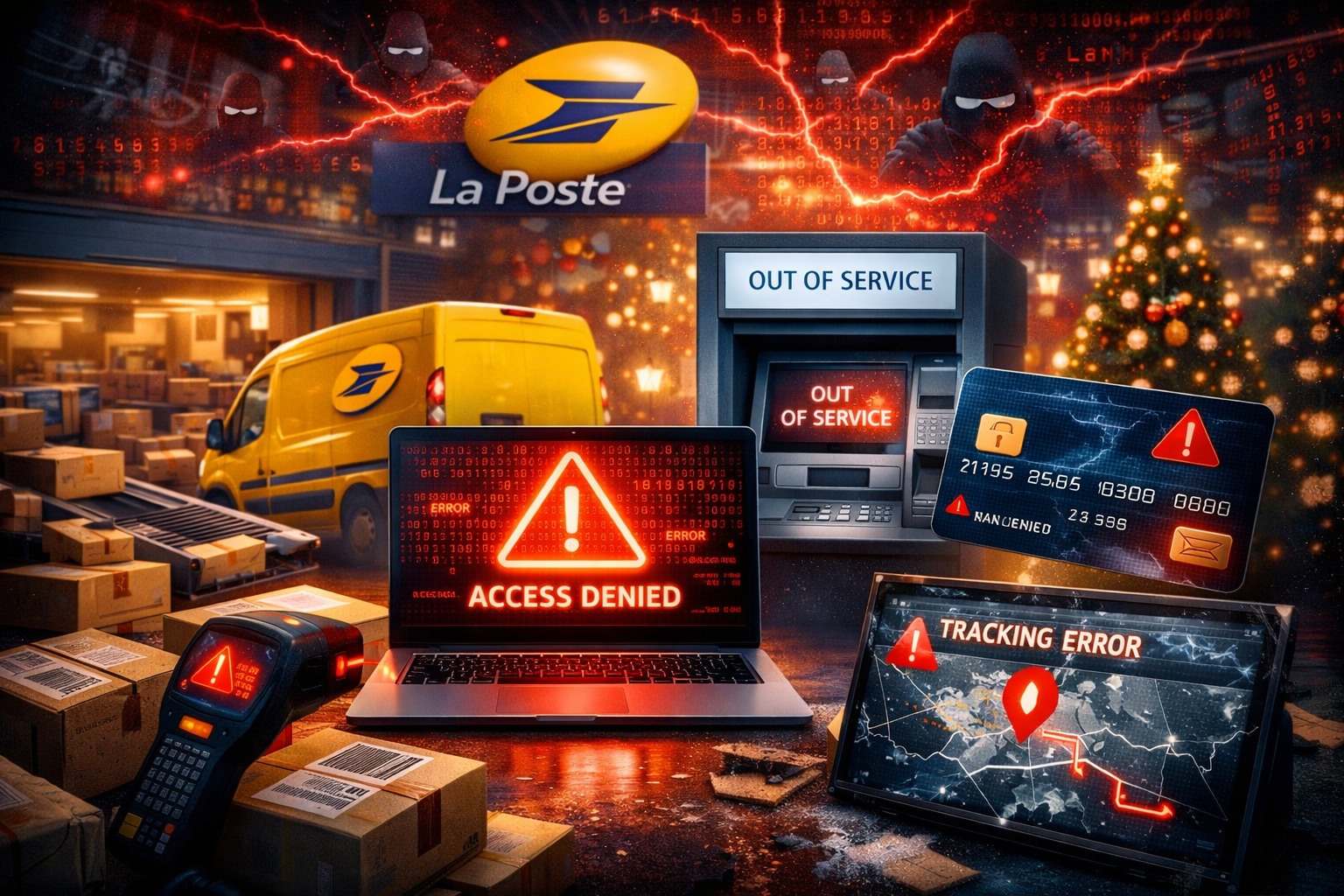 La Poste cyberattack disrupts France’s postal and online banking services in the Christmas rush