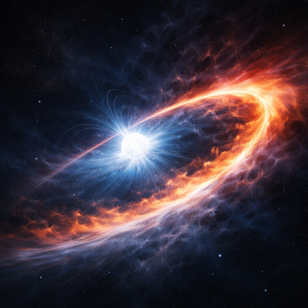 A Shock Where None Should Exist: Astronomers Find a Bow Wave Around a Dead Star