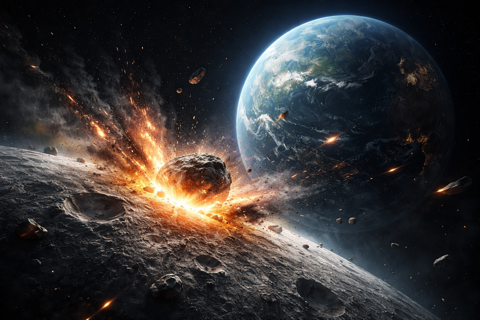 If an Asteroid Hits the Moon in 2032, Could Earth Be in the Firing Line?