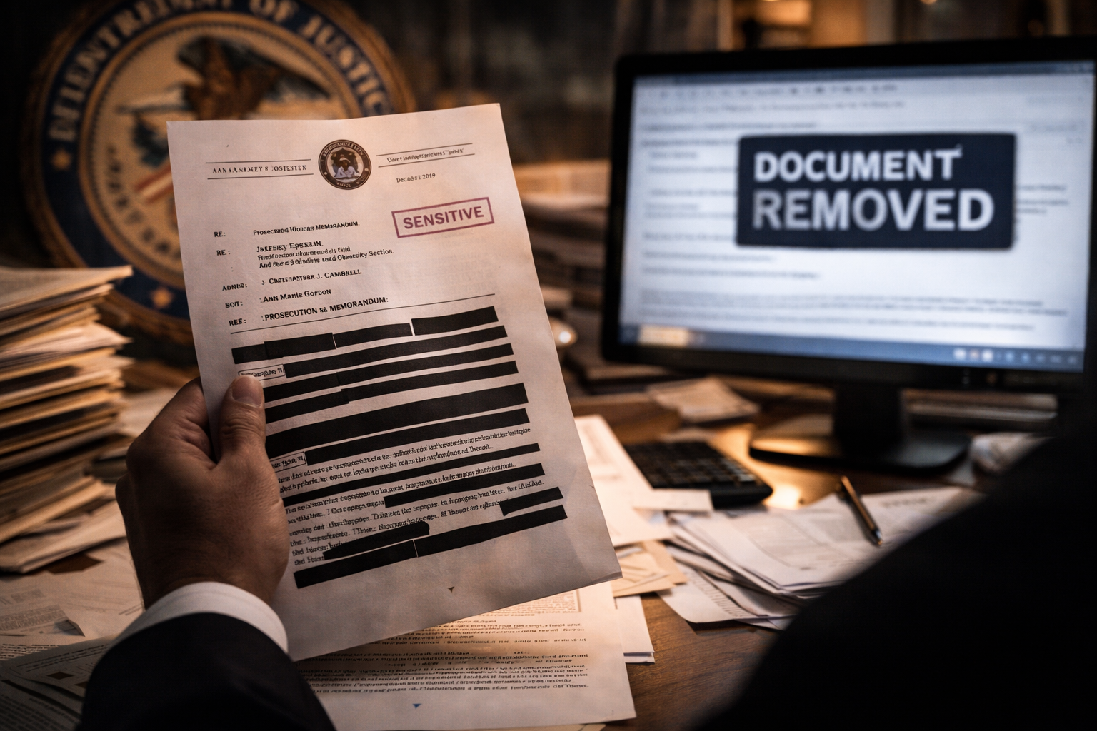 Epstein Files Meltdown: DOJ Removes Memo After Naming High-Profile Figures