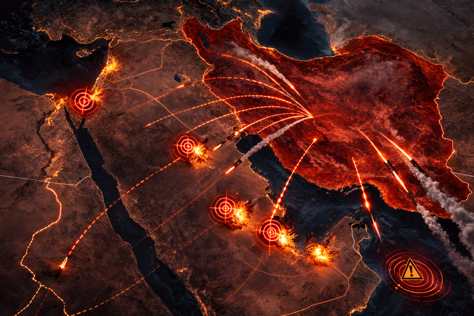 Iran’s Counterstrike Map Signals a Wider War Risk Across the Middle East—Where Are They Targeting?