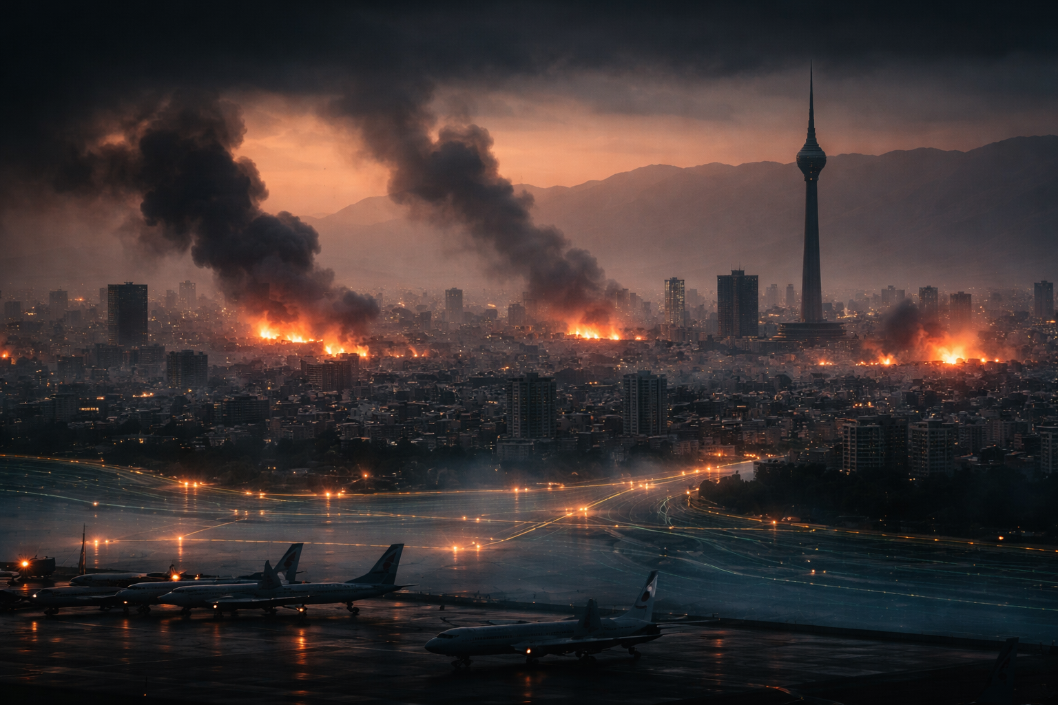 Iran War Widens as Tehran Burns and Global Markets Jolt