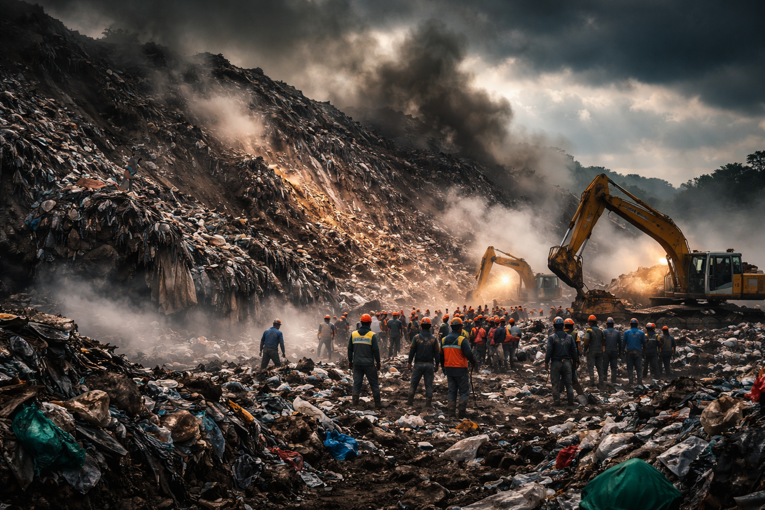 Deadly Landfill Collapse Triggers Massive Rescue Operation in Indonesia