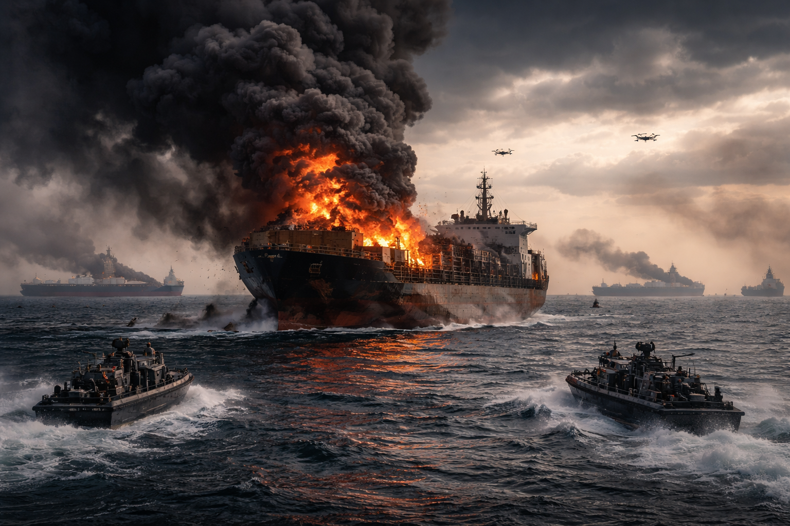 Strait of Hormuz Under Fire: Cargo Ships Hit in Global Oil Lifeline