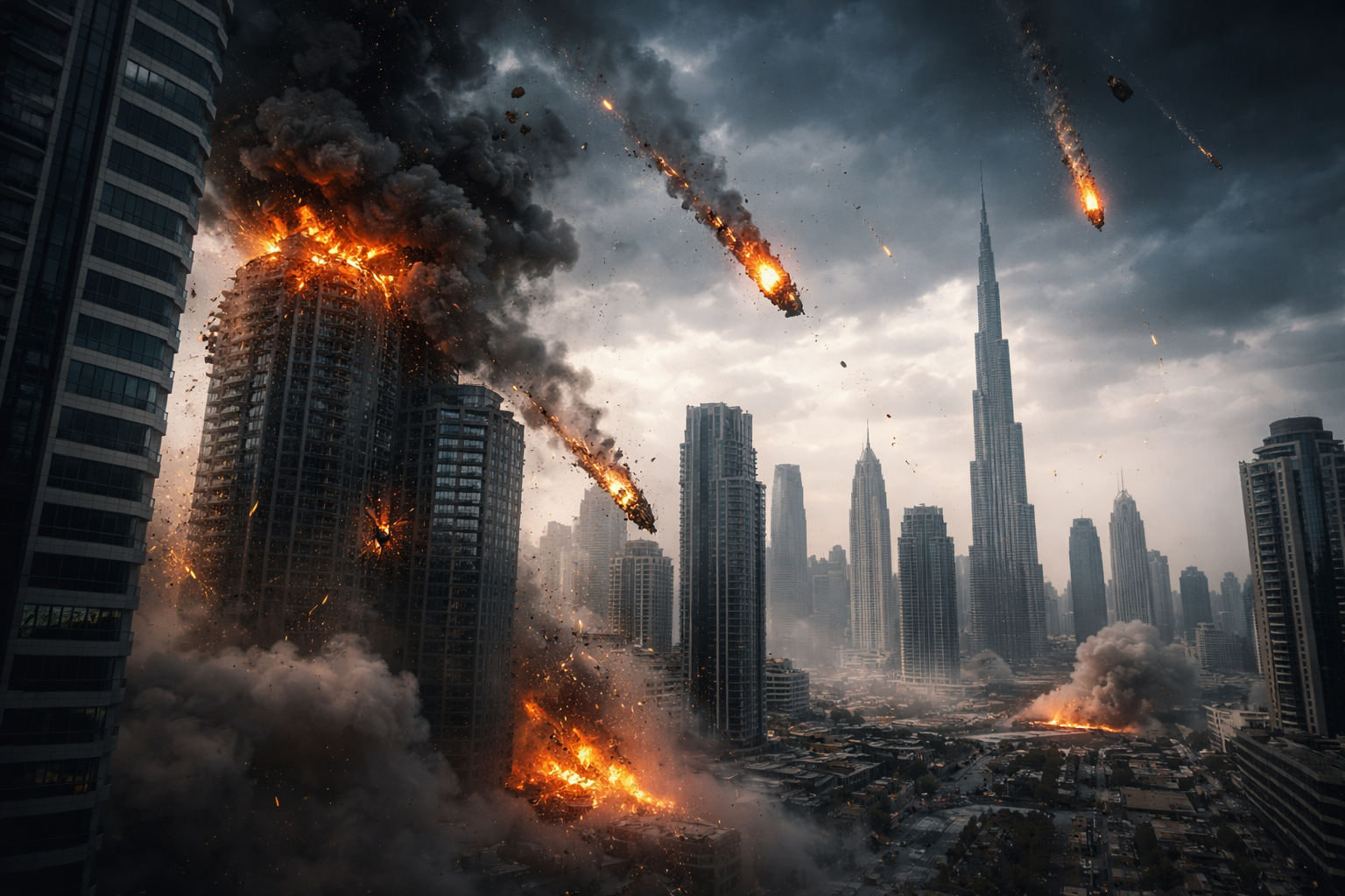 Missile Debris Over Dubai Signals War Spilling Into the Gulf’s Safest City