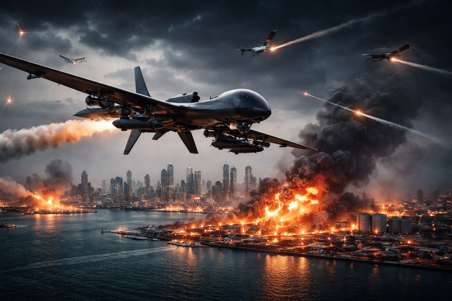 Iran Launches Massive Drone Assault Across Gulf States Hosting U.S. Bases