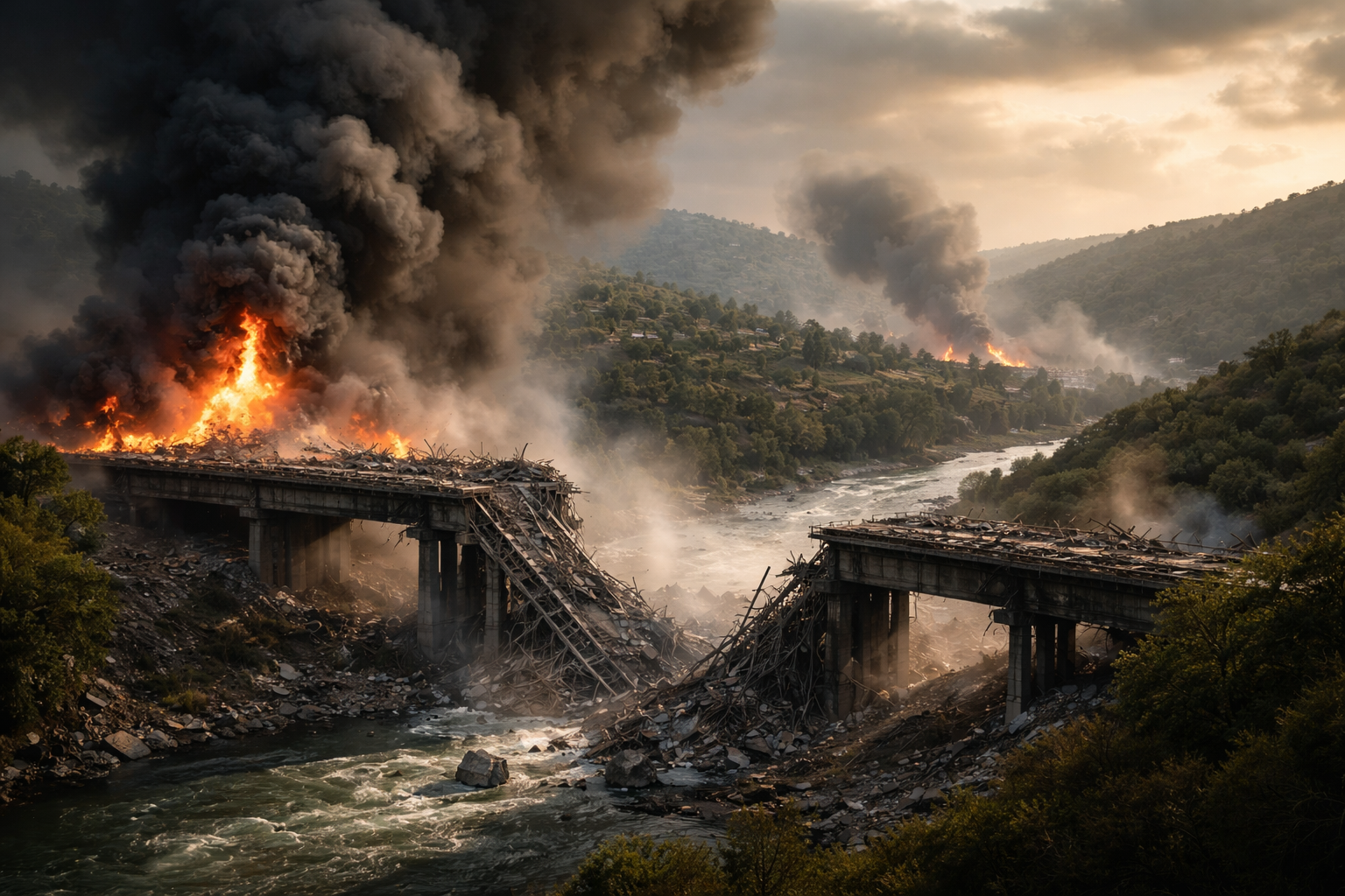 Israel Blows Up Key Lebanon Bridge as Middle East War Expands