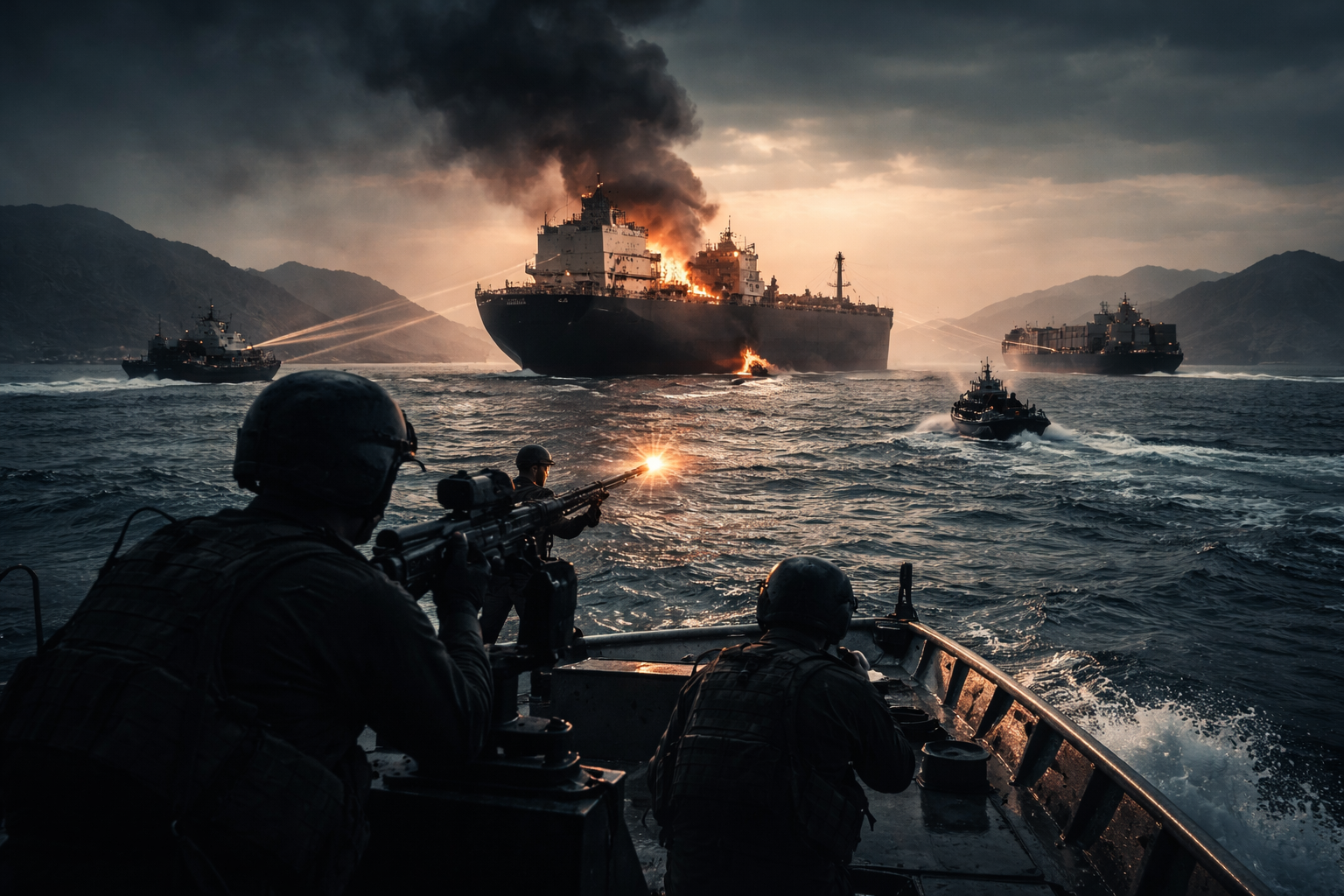 “Turn Back Now”: Gunboats Open Fire as Ships Attempt Hormuz Crossing