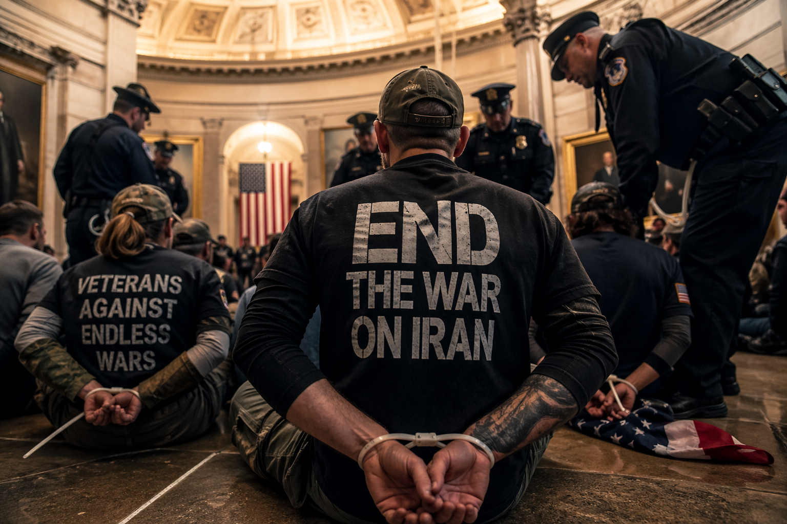 Veterans Arrested Inside Capitol in Dramatic Stand Against Iran War