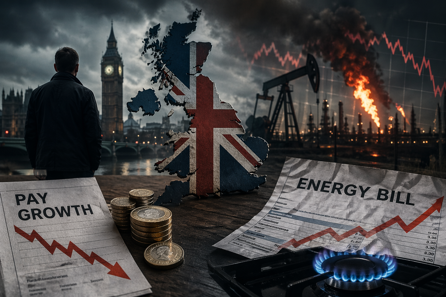 Britain’s Pay Squeeze Begins: Wage Growth Hits Post-Pandemic Low as War-Driven Energy Shock Looms