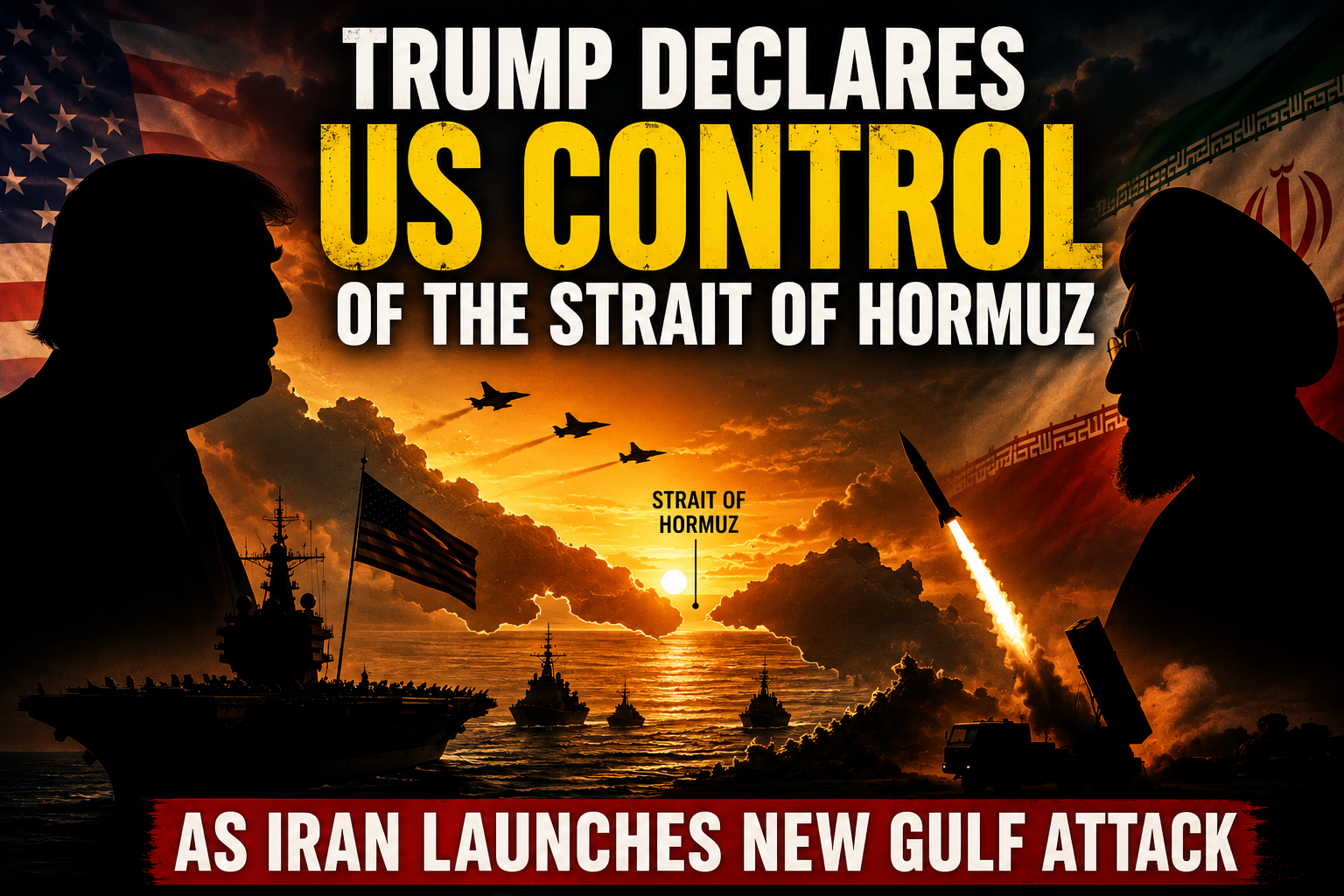 Trump Declares ‘We Control Hormuz’ As Iran Launches Major Gulf Attack