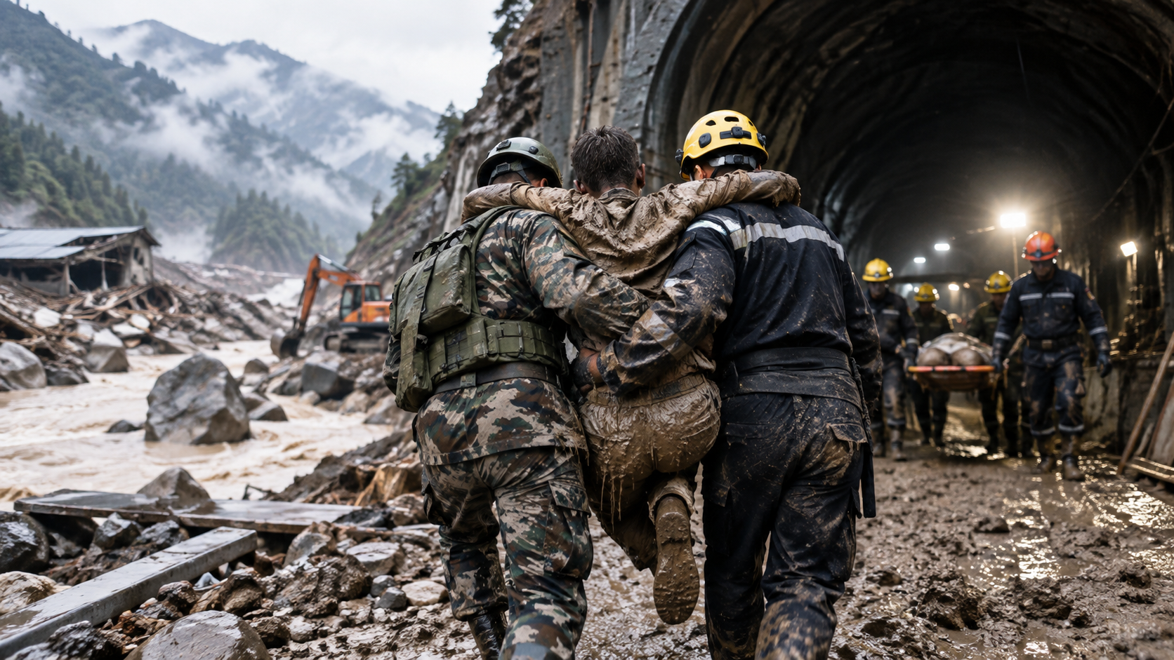 Two Workers Found Alive in Nepal Tunnel Nine Days After Catastrophic Floods