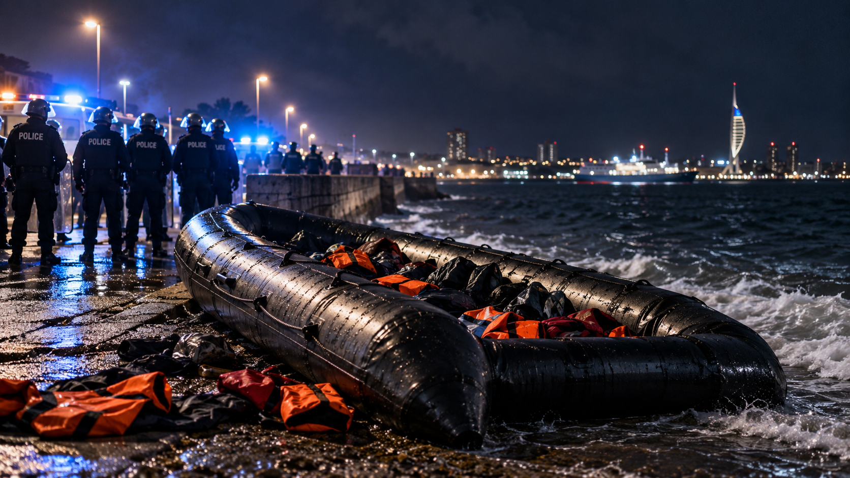 Portsmouth Migrant Protests Erupt After 140-Person Boat Takes Extraordinary New Channel Route
