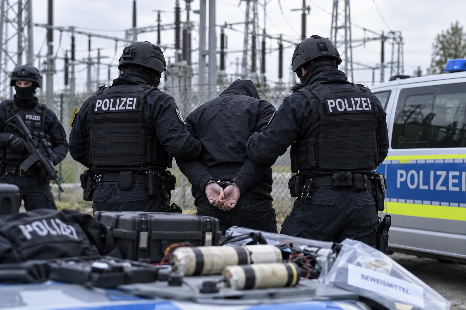 German Police Arrest Alleged Power-Grid Saboteur Carrying Explosives After Attacks Across Three States