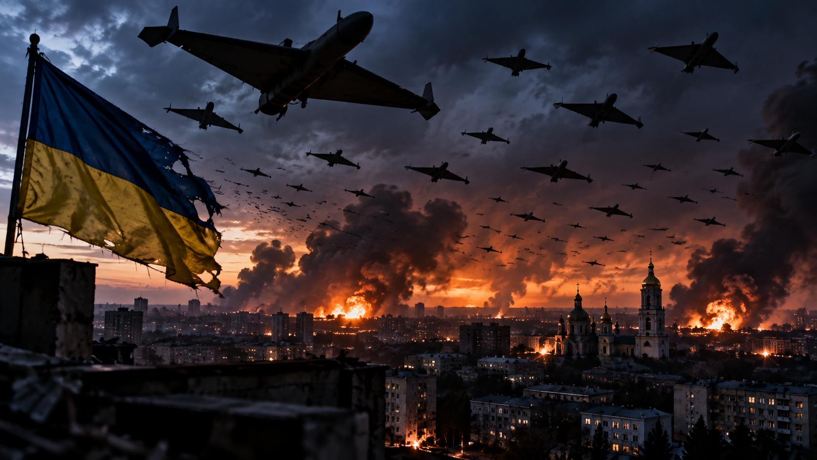 Russia Launched Nearly 500 Drones in a Day, Zelenskyy Says — Western Ukraine Was Also Hit