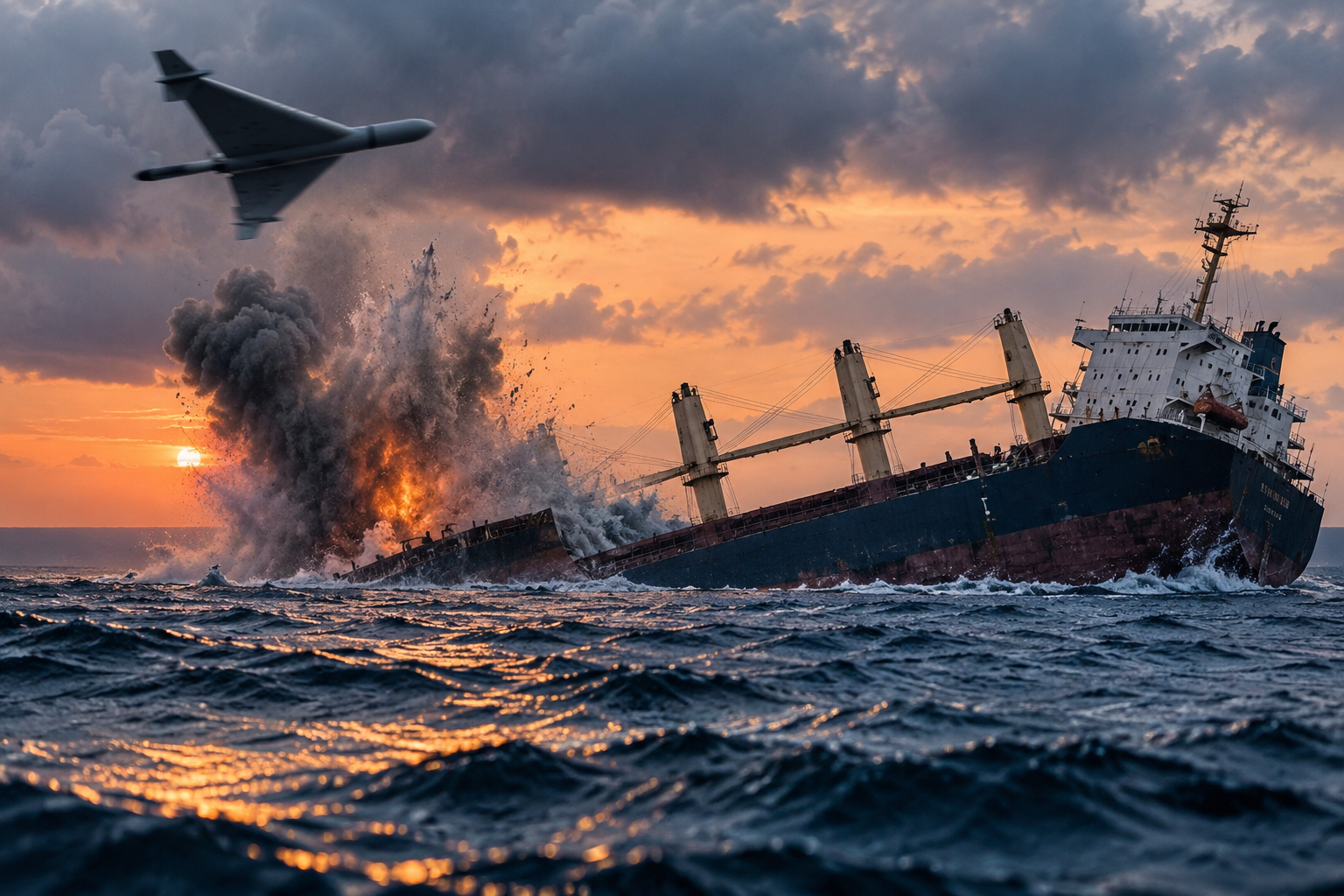 Two Dead As Civilian Grain Ship Sinks Near Romania After Suspected Russian Drone Strike