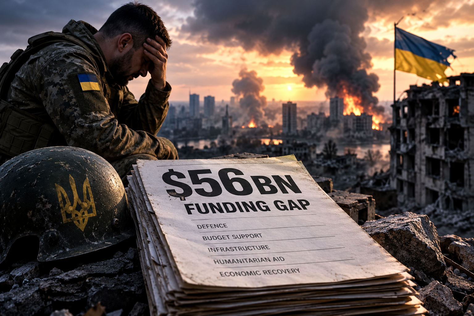 Ukraine Faces Enormous $56bn War-Funding Hole As Russian Strikes Hammer Its Economy