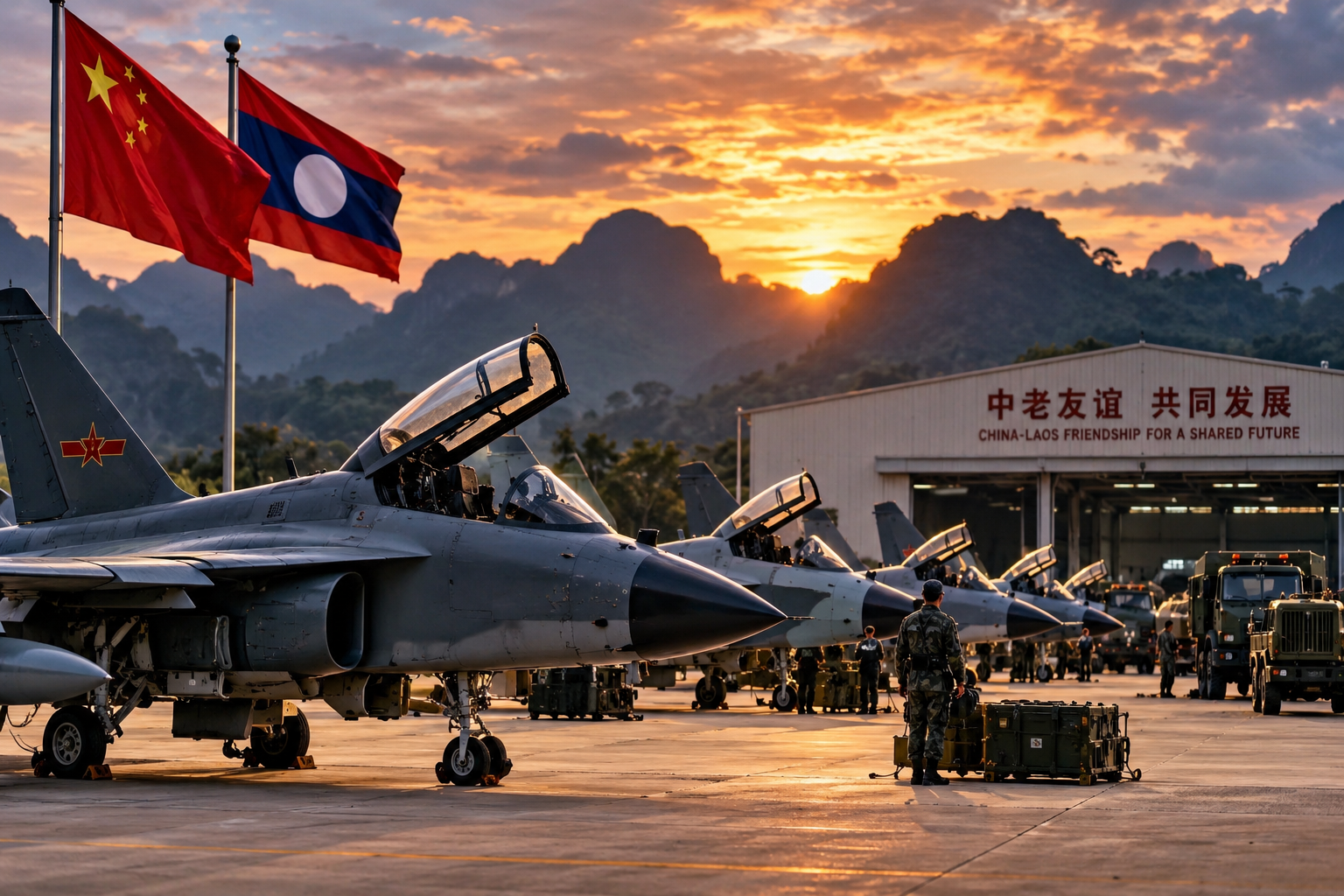 Attack Jets Appear At China-Laos Military Facility As Beijing’s Overseas Air Footprint Takes Shape