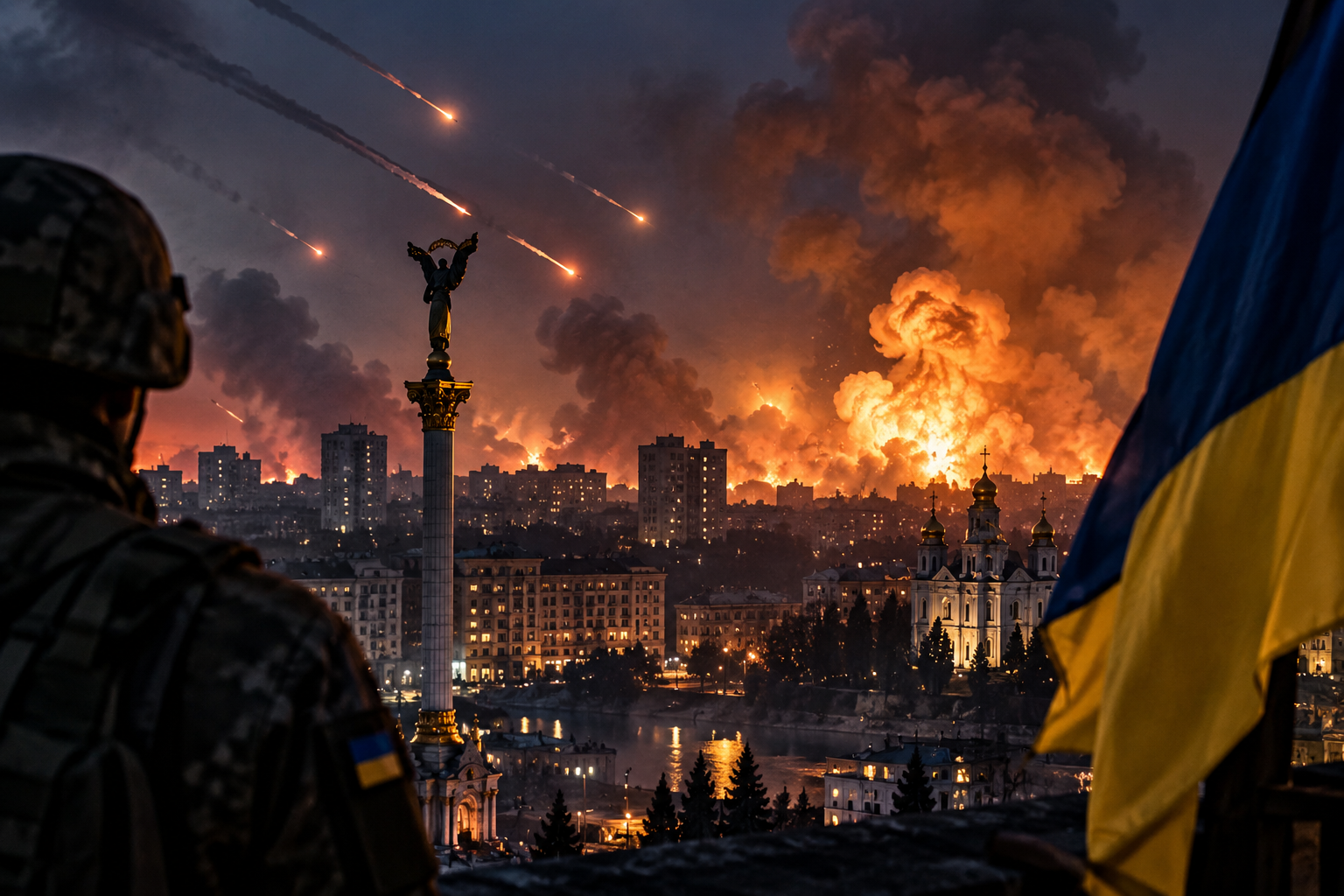 Russia Strikes Kyiv Again Hours After Zelenskyy Warned A “Massive Attack” Was Coming