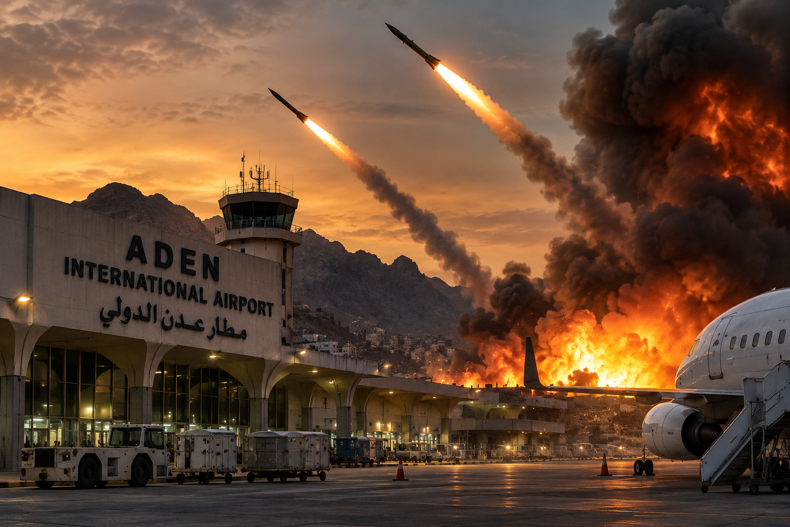 Houthis Fire Missiles At Aden Airport As Yemen War Erupts Around Crucial Red Sea Gateway