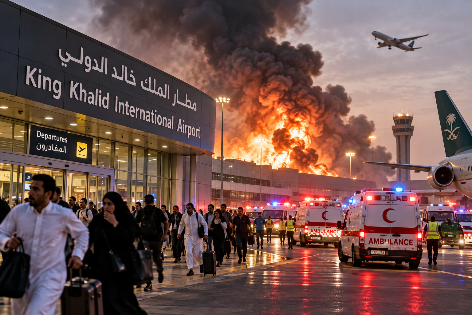 New Explosion Rocks Riyadh Airport As Passengers Evacuated, Ambulances Rush In And Hundreds Of Flights Are Cancelled