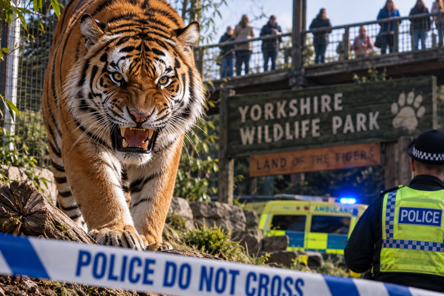 Man Mauled To Death By Tiger At Yorkshire Wildlife Park As Horrified Visitors Evacuated And Police Launch Investigation