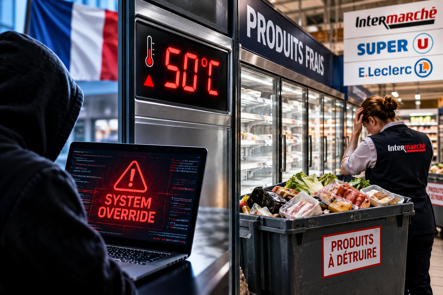 Hackers Turn French Supermarket Fridges Up To 50°C As Massive Cyberattack Forces Stores To Destroy Food