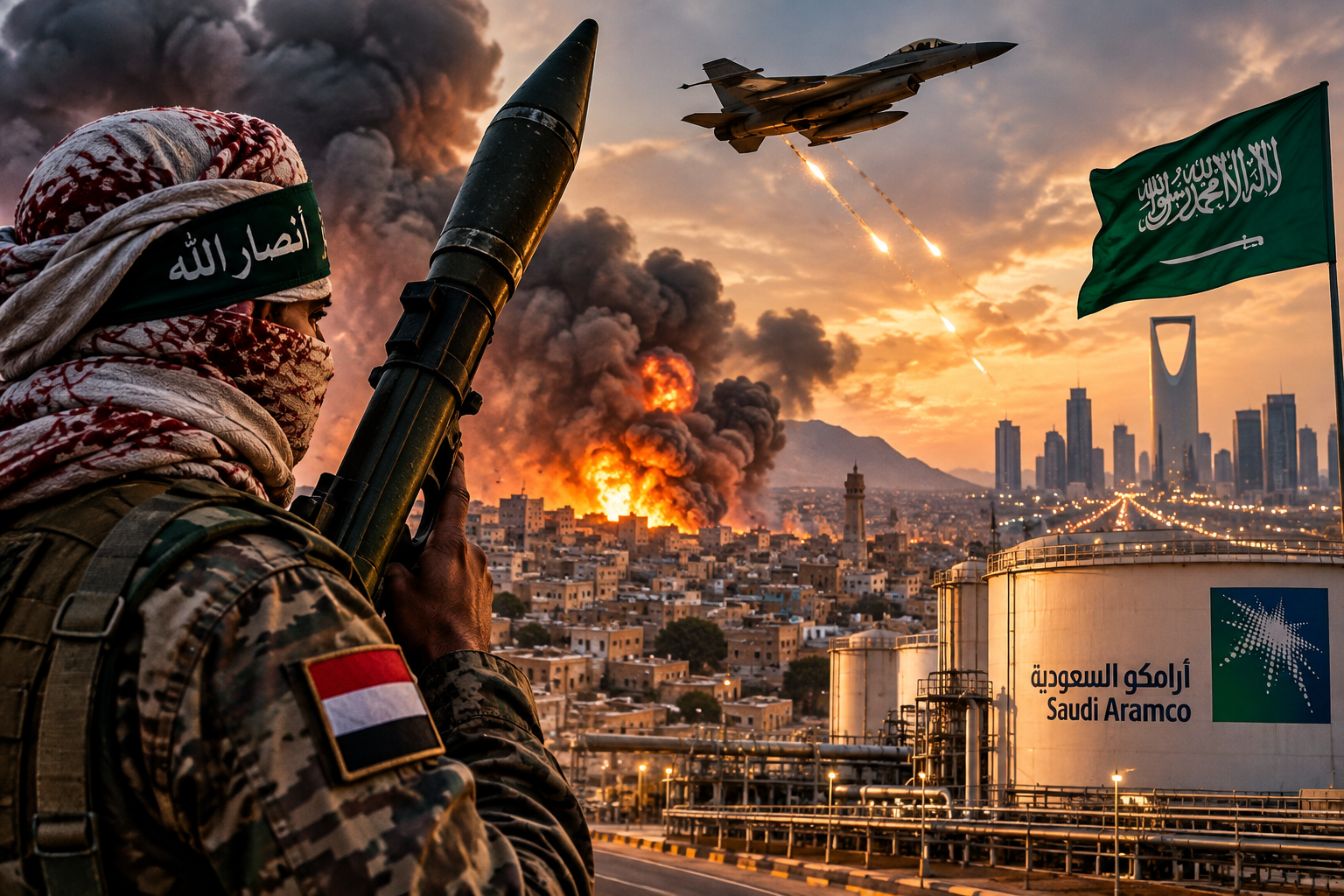 Saudi Arabia Strikes Yemen as Houthis Threaten Devastating Revenge Against Riyadh and Oil Facilities