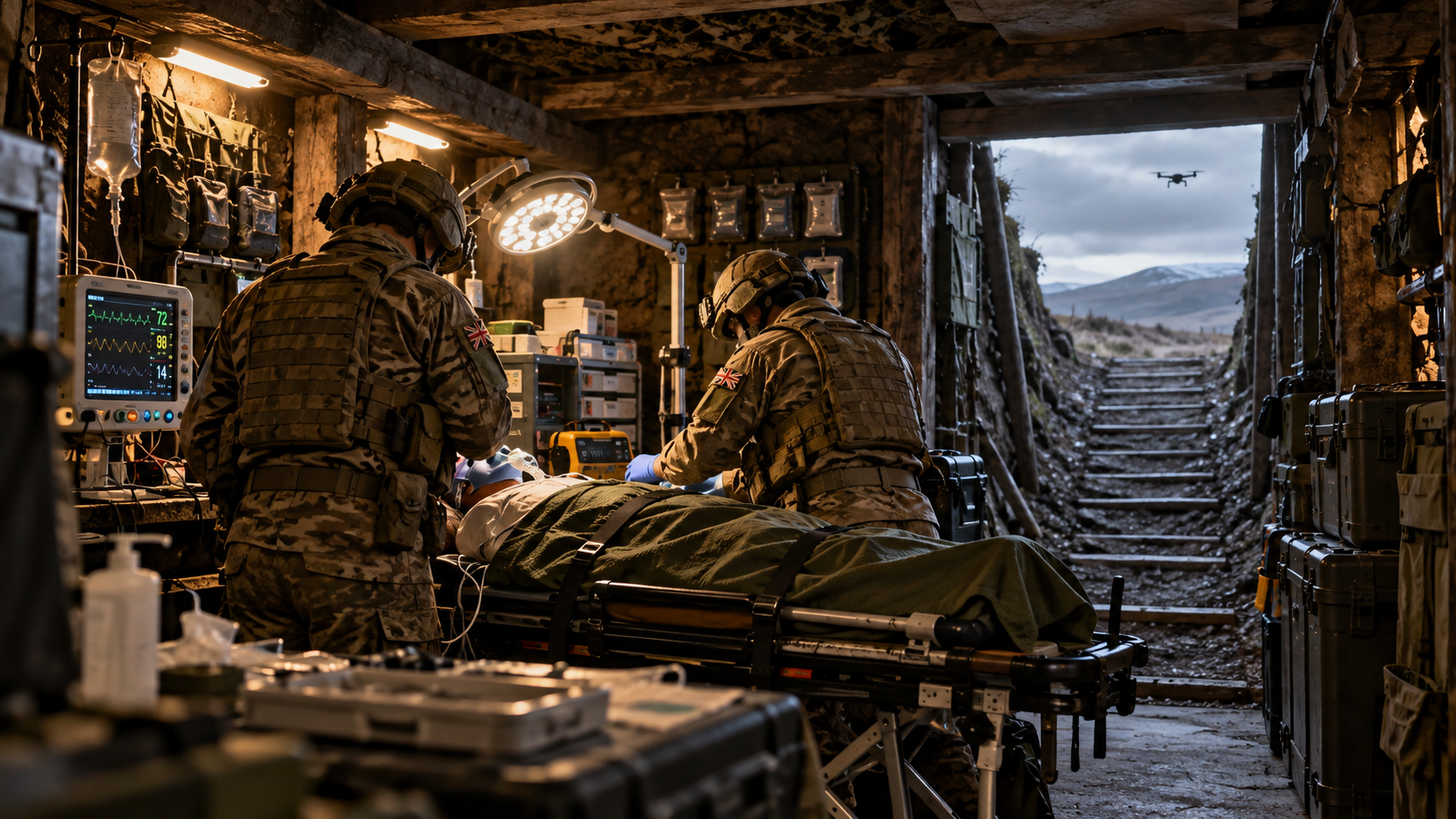 British Commandos Test Underground Hospital as Drone Warfare Changes Battlefield Medicine