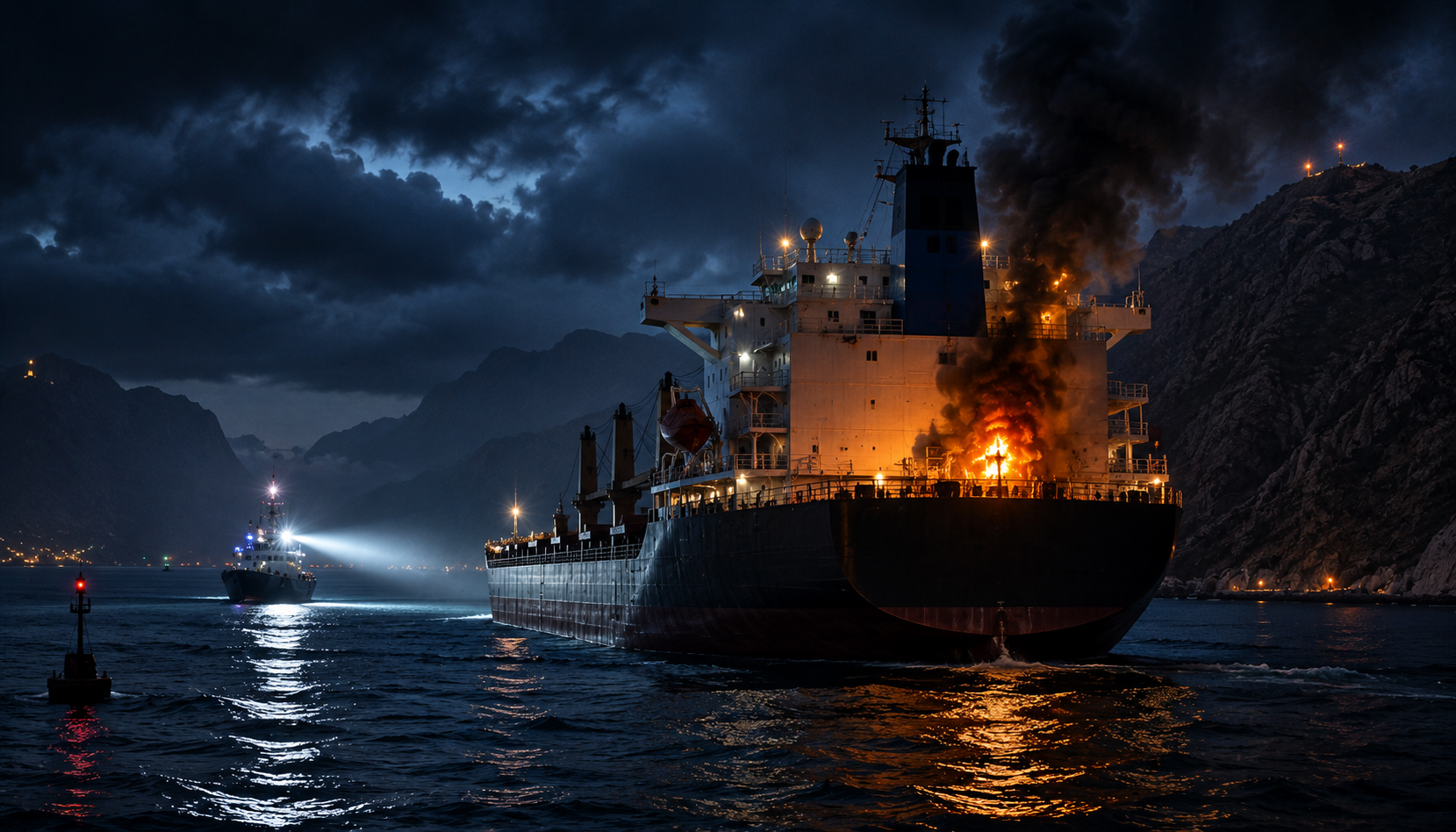 New Strait of Hormuz Attack Hits Ship’s Engine Room as Crew Casualty Reported