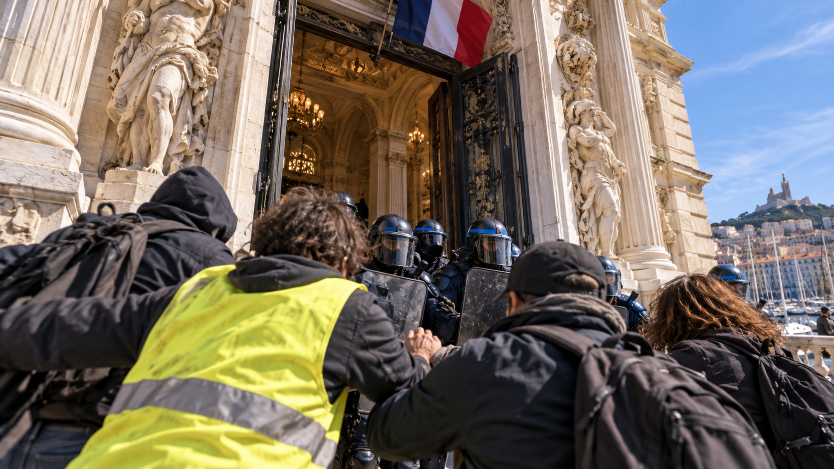 Marseille City Hall Breached During Nationwide French Protests