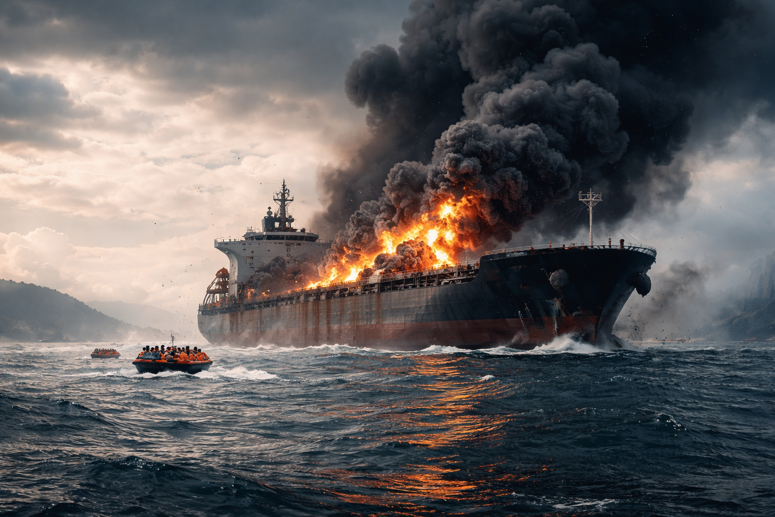 Gulf Shipping Crisis Deepens After Thai Cargo Ship Explosion