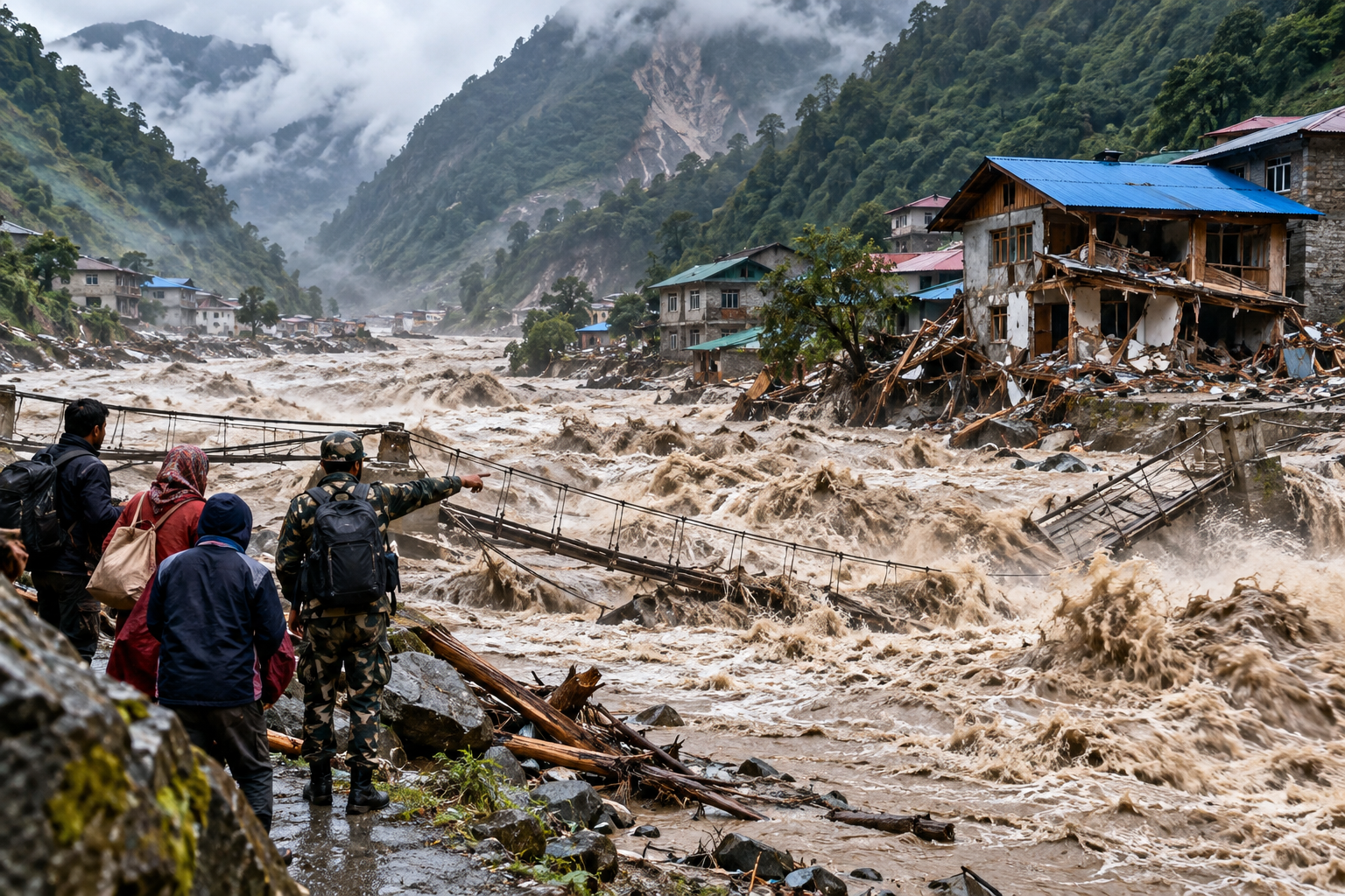 1. Nepal's Budhi Gandaki River Surges Above Danger Levels As Army Launches Emergency Rescue Operations