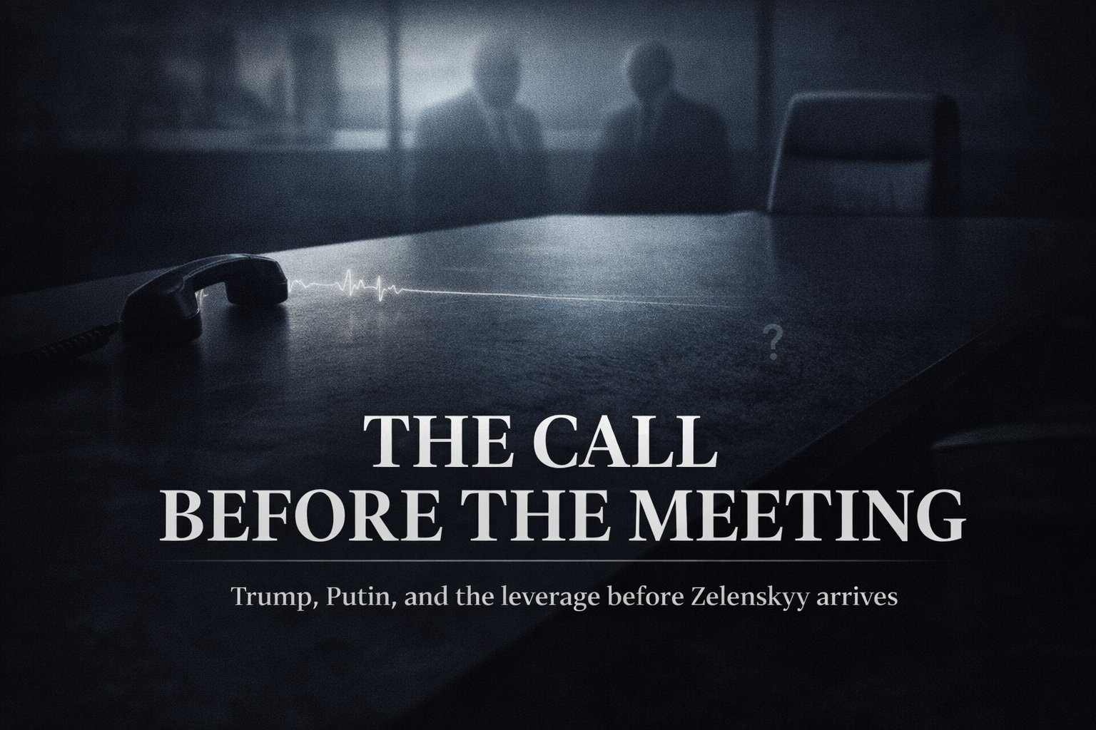 Trump–Putin Call Ahead of the Zelenskyy Meeting: What the “Productive” Framing Is Really Doing