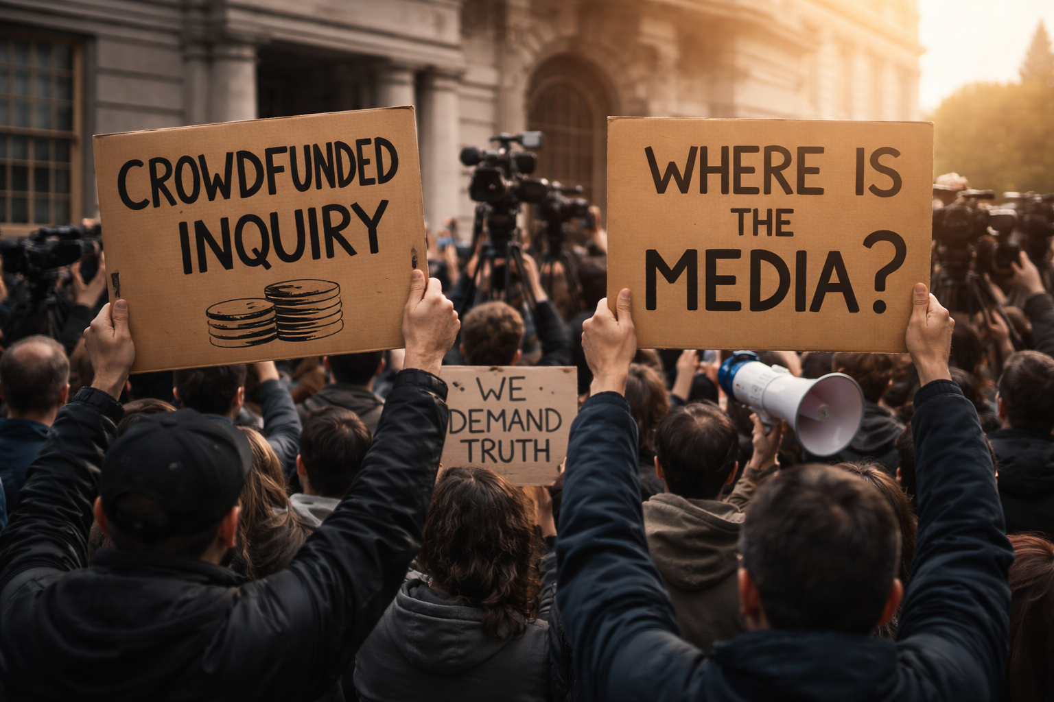 As public donations fund an independent inquiry in the UK, critics ask why major media outlets remain silent. Transparency, accountability, and public trust at stake.