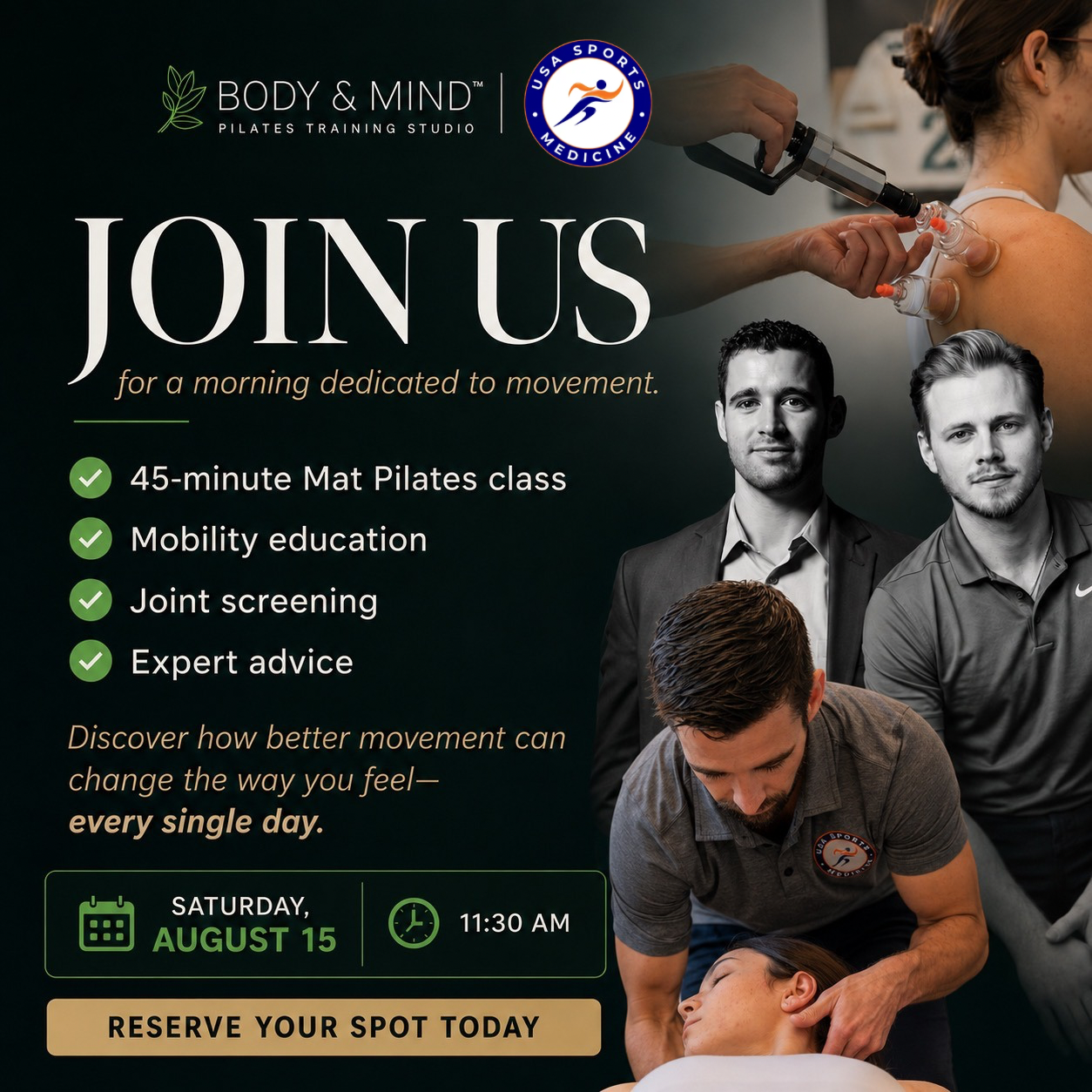 USA SPORTS MEDICINE Presents Move Better, Hurt Less Mobility Workshop
