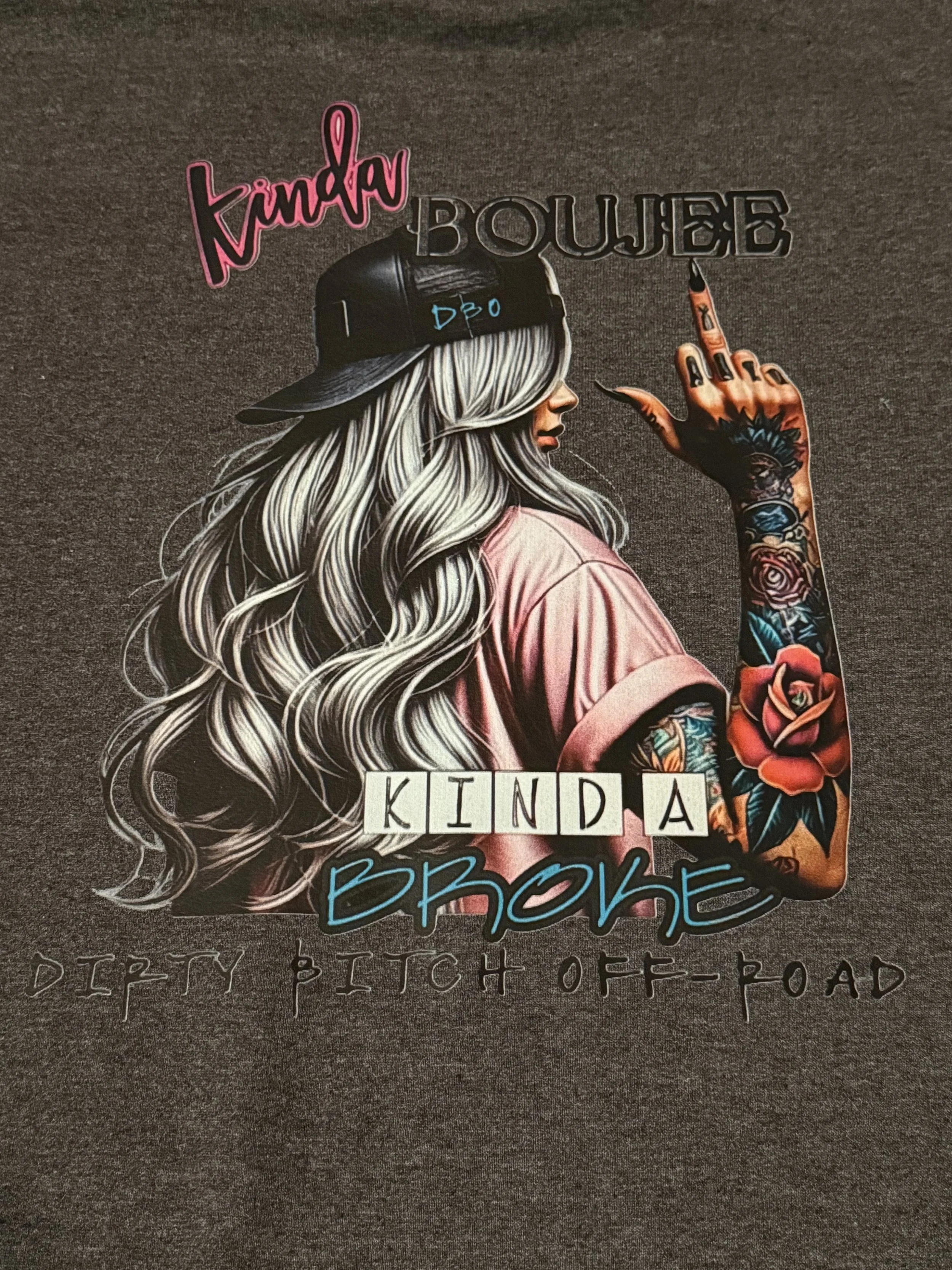 Kinda boujee kinda broke fleece Crew