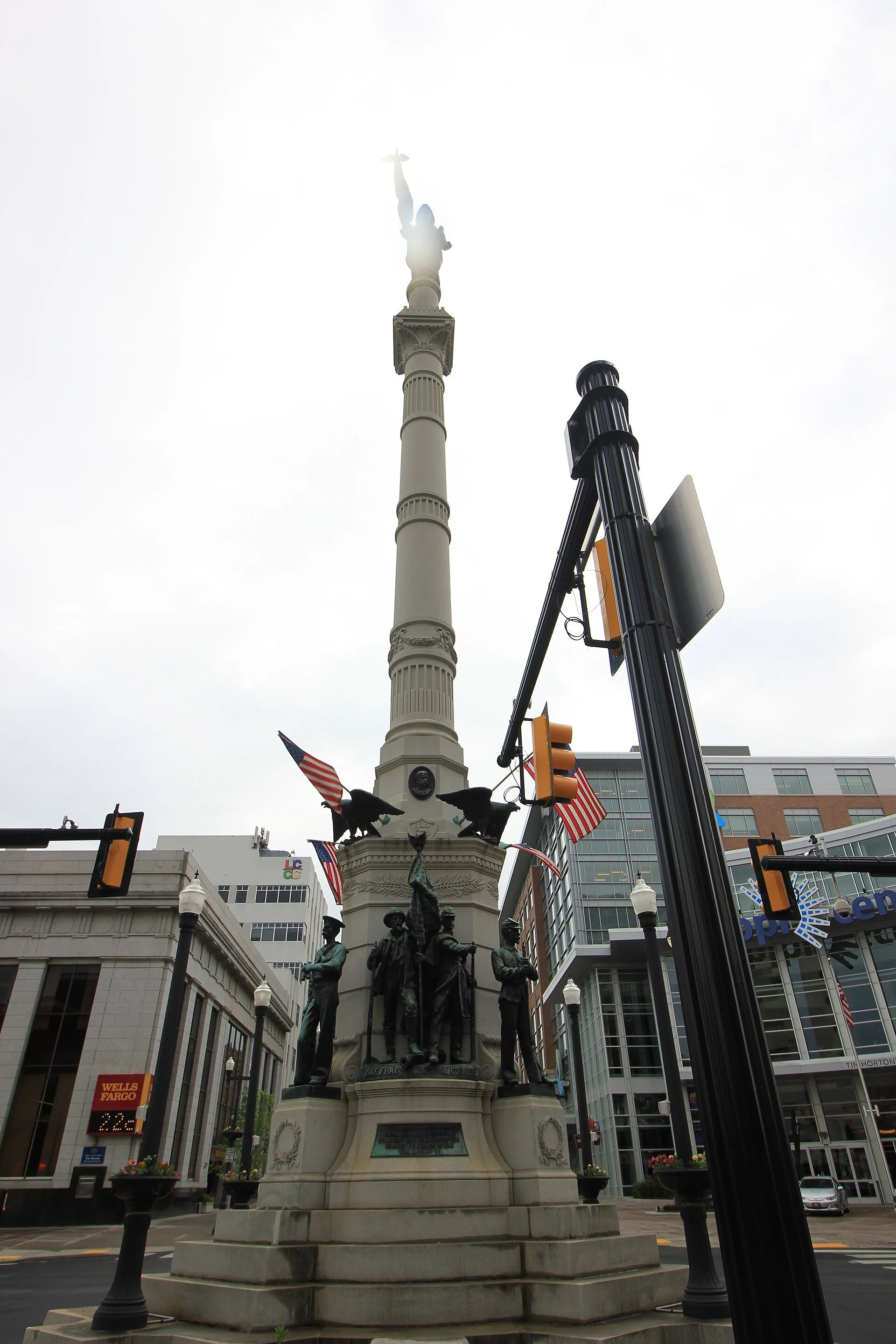 The Soldiers and Sailors Monument, the Civil War memorial to Lehigh County veterans, in Center Square, Allentown, Pennsylvania