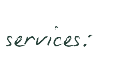 Logo with the text 'We provide services.' written in black and teal colors.
