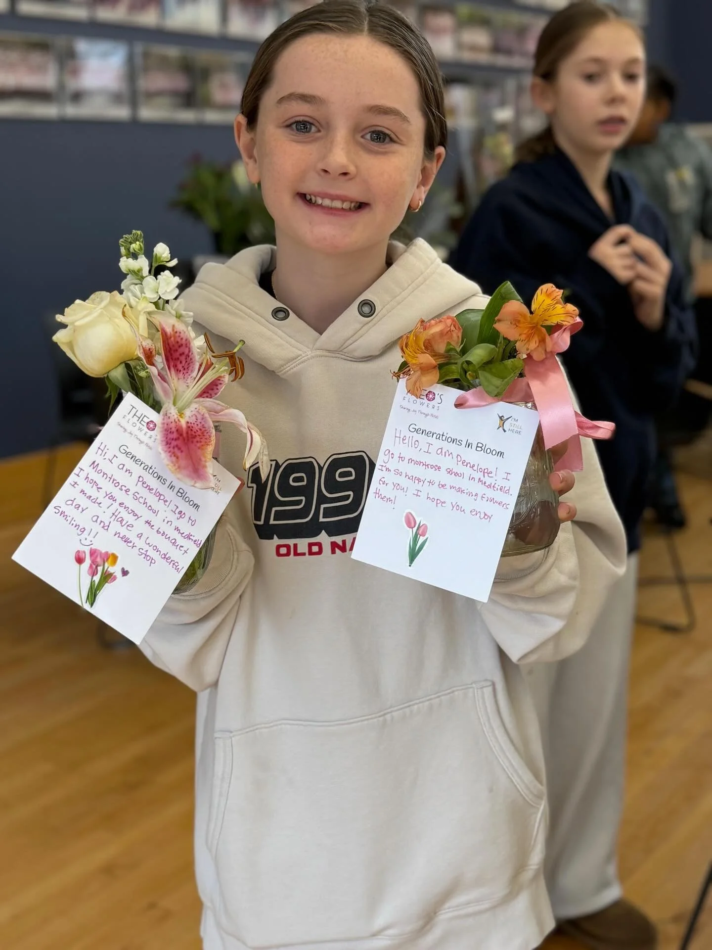 Bringing joy, one bouquet at a time! Our Generations in Bloom program continues to grow @imstillheresocial!
 
This month, the fabulous 6th grade students @montrose.school had such an amazing time preparing and delivering flowers to the residents at T