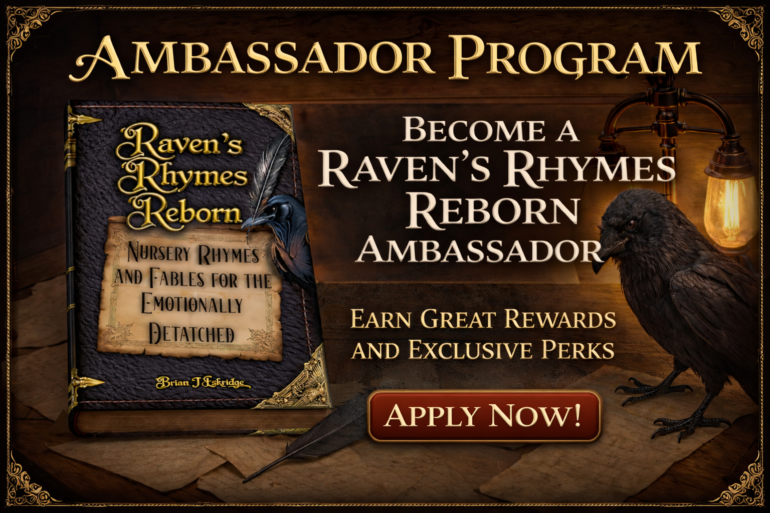 Become a Raven's Rhymes Reborn book Ambassador