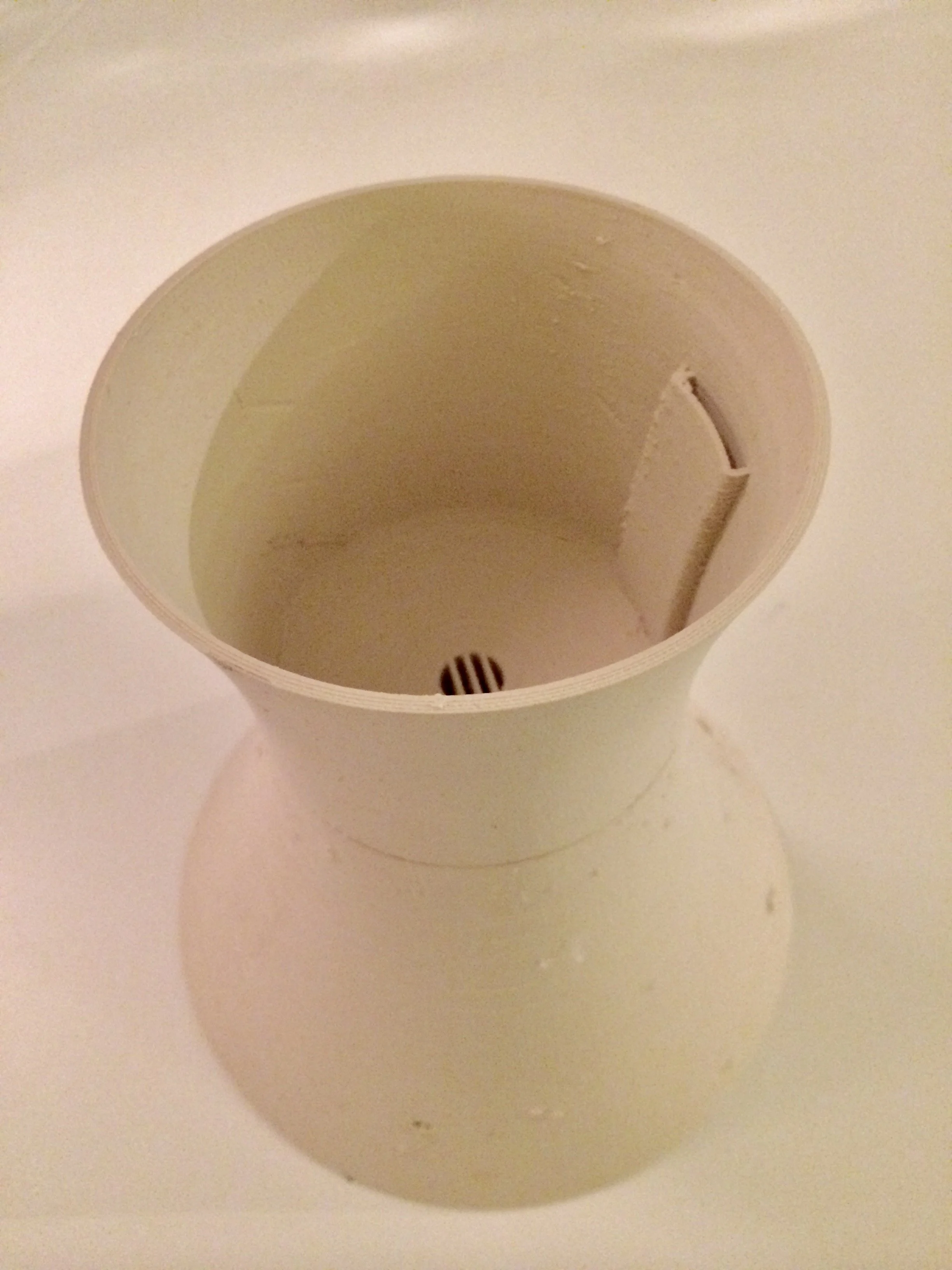 First prototype, evaluating the proportions of the water tank and growing container. (top vs bottom)