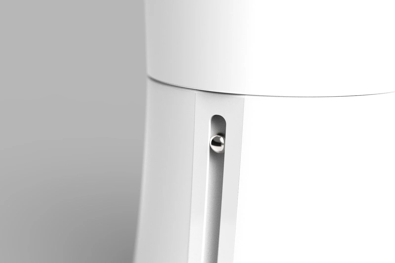 Another solution for the magnet. But eventually, we decided to abandon the magnet because of the increased complexity of manufacturing, and went for a window in SAN (two-shot injection moulding)