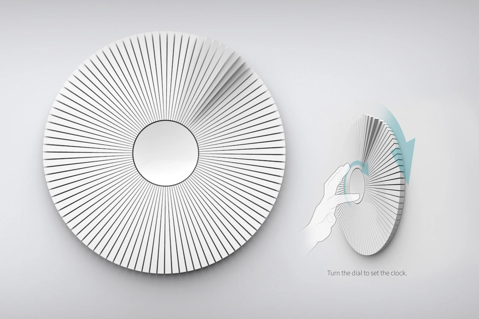 A clock that displays time as a wave