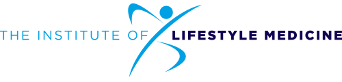Logo of the Institute of Lifestyle Medicine with stylized human figure and text