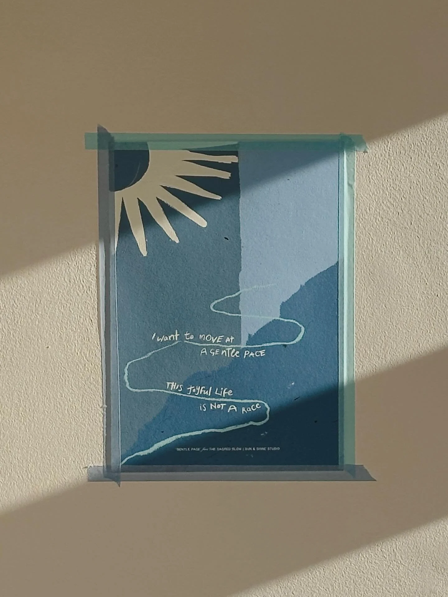 Designed for unhurried eyes.

Our joyful life wall print on sale now.